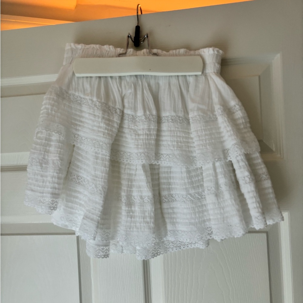 Aerie white lace flowy skirt